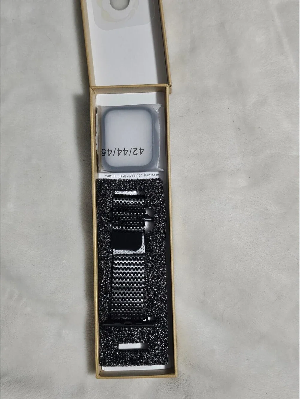 Wristitani Black Stainless Steel Milanese Loop Watch Band for Apple Watch 42/44/